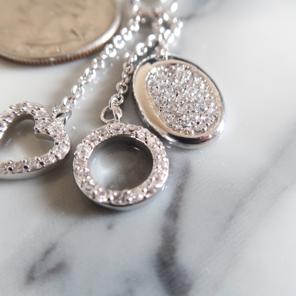 Sterling silver rhodium plated necklace pendant - Picture 3 of 3